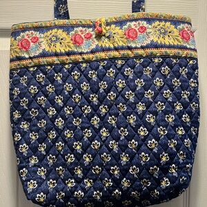 Vera Bradley Maison Blue Quilted Tote Bag